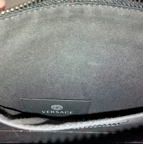 COPY - Versace authentic leather clutch with wristlet strap and silver hardware. - Picture 3 of 12